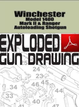 Winchester Model 1400 Mark II & Ranger Autoloading Shotgun Exploded Gun Drawing Download