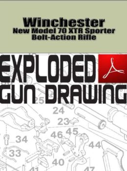 Winchester New Model 70 XTR Sporter Bolt-Action Rifle Exploded Gun Drawing Download